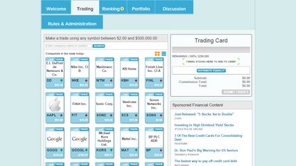 MarketWatch Virtual Stock Exchange Game screenshot 1
