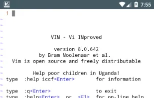 DroidVim screenshot 1