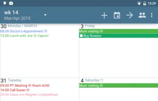 Weekly View Portrait Mode