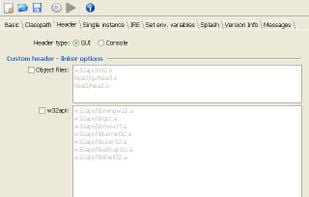 Header tab