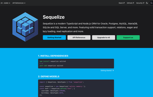 Sequelize screenshot 1