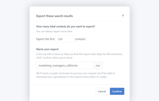 Export your new leads in a single click