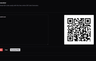 QR Code generator (Dark Mode)