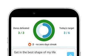 The home screen where you mark yourself and see how you're doing this week.