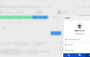 Unobtrusive, minimal, simple. The Samespace Dock is your call agent's best friend.
