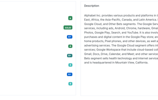 Stock analysis and company description