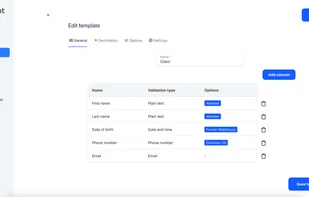 A template define the configuration of the spreadsheet file that you want to accept from the users.