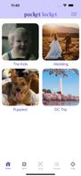 The main page of Pocket Locket, showing all the Lockets you've been sent.