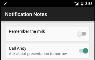 Notification Notes screenshot 1