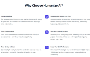 While many AI tools generate text, Humanize AI focuses on transforming that text to read like it was written by a human, ensuring fluency, clarity, and engagement.