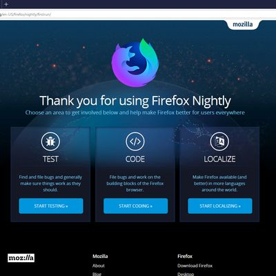 firefox nightly build