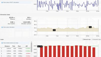 activity view (look at your running dynamics values, HRV values and more)