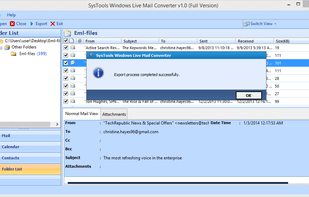 SysTools Windows Live Mail Converter screenshot 3