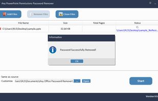 Any PowerPoint Permissions Password Remover screenshot 2