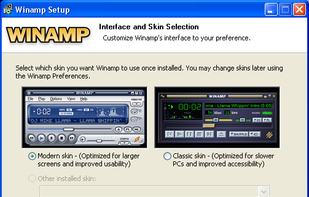 Installer example: Winamp