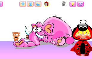 Play fun by removing everything and keep only Lili and her teddy bear.