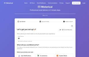 Onboarding page