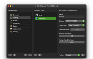 FlashSpace screenshot 1