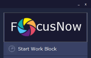FocusNow main screen