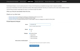 Kindle Keyword Analyzer screenshot 1