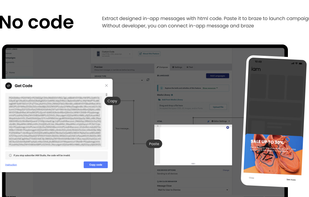 Without developer, you can get custom html code
