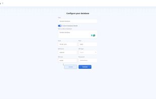 Connect to your data sources in just a few clicks. Choose a sample database or provide custom details.