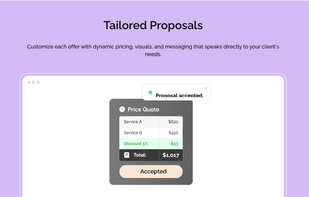Create personalized proposals that address your client's specific needs and demonstrate the unique value of your services.