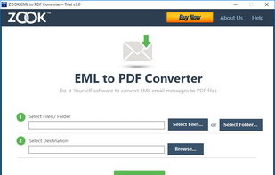 ZOOK EML to PDF Converter screenshot 1