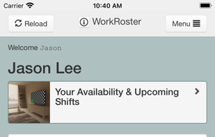 WorkRoster Mobile Roster App screenshot