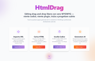 Start by capturing or importing a page from a URL, uploading local HTML files to fix templates, or generating layouts with AI. All paths lead to the same visual editor—no blank canvas anxiety.