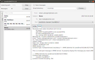LunaticSMTP screenshot 1