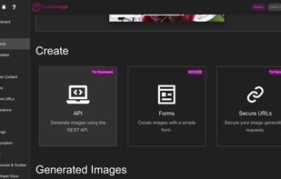 Create images in-app or via the API