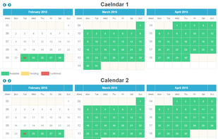 Availability Booking Calendar PHP screenshot 1
