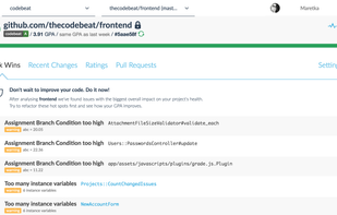 codebeat screenshot 2