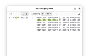 Encoding Explorer screenshot 1