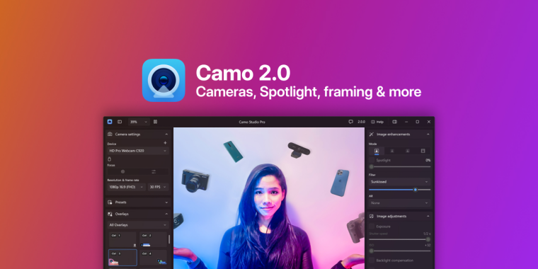 Camo 2.0 has been released with 4K, more camera support as well as new modes and filters image