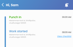 Employee timeline tracking