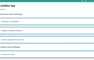 This is the page where you can manage your repertoire, setlists, and event calendar.
