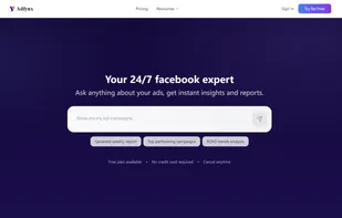 The official homepage of adfynx and also the AI ??dialogue interface.