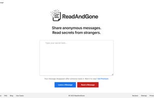 ReadAndGone Secret Anonymous Messaging App Screenshot