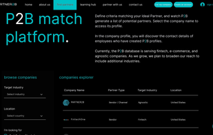 P2B find partners platform