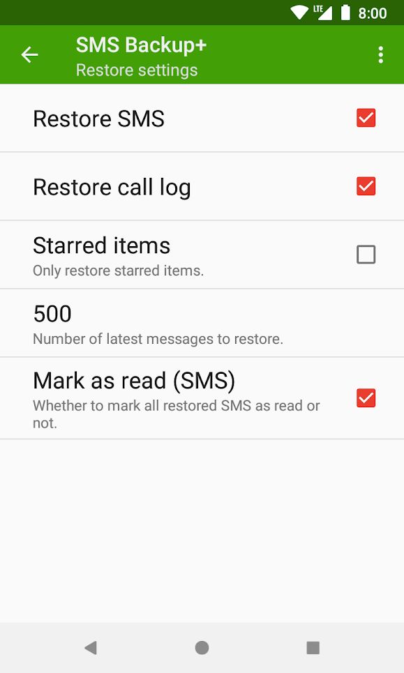 dexrex sms backup app