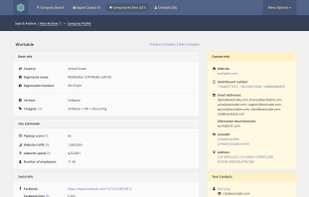 Company Profile Page