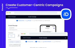Create customer-centric campaigns with a simple, step-by-step interface. Personalize messages, attach media, and manage senders and recipients all in one place.