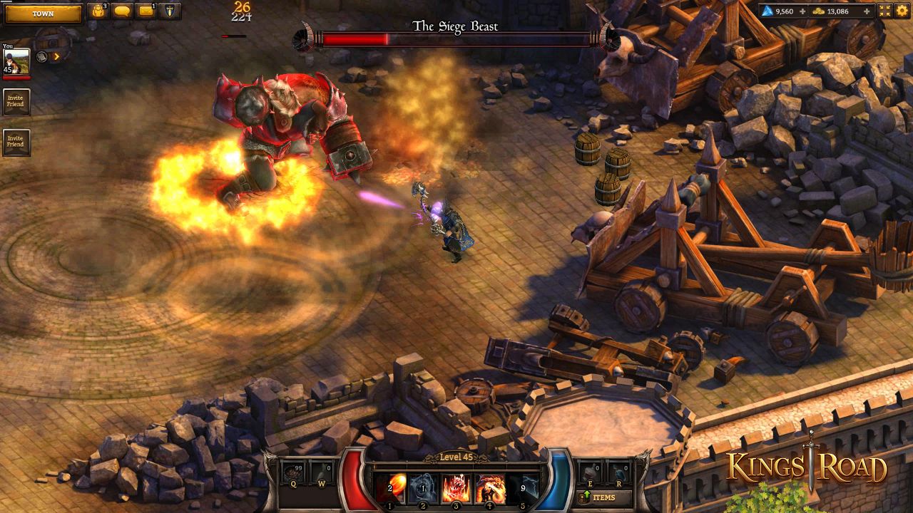 KingsRoad is a true browser based action RPG, nice oldschool Diablo feel.  Not overpowered Pay2Win like other similar games.