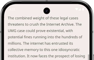 Reader view on mobile