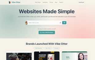 Just type in the website you want and the Otter will make it for you