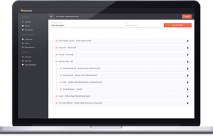 Drag-and-drop menu builder.