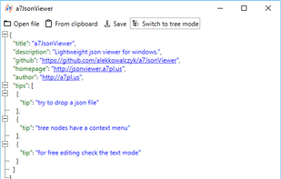 a7 JsonViewer screenshot 1