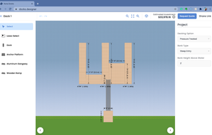 A custom dock shown in 2D